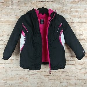 Mountain Xpedition Girls Pink & Black Ski coat XS